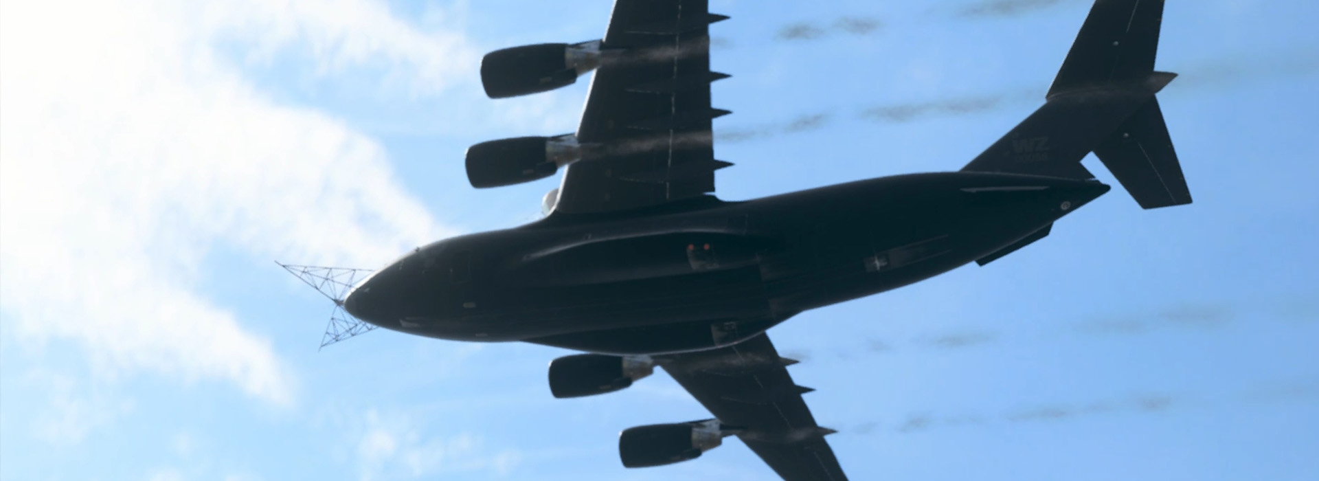 The infil plane flys overhead as operators prepare to drop.