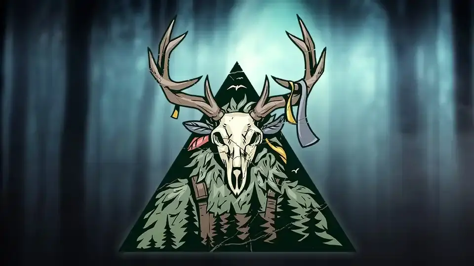 Animated emblem. Feathered embrace